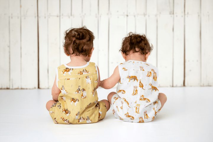*PREORDER* Kids Purple & Gold Tigers Game Day Shortalls - Lolo Viv Boutique