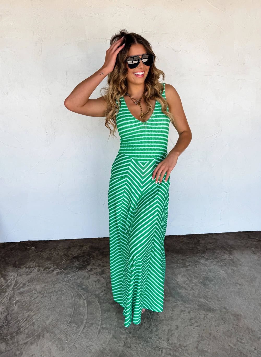 *PREORDER* Luciana Stripe Dress - Reg & Curvy - Lolo Viv Boutique