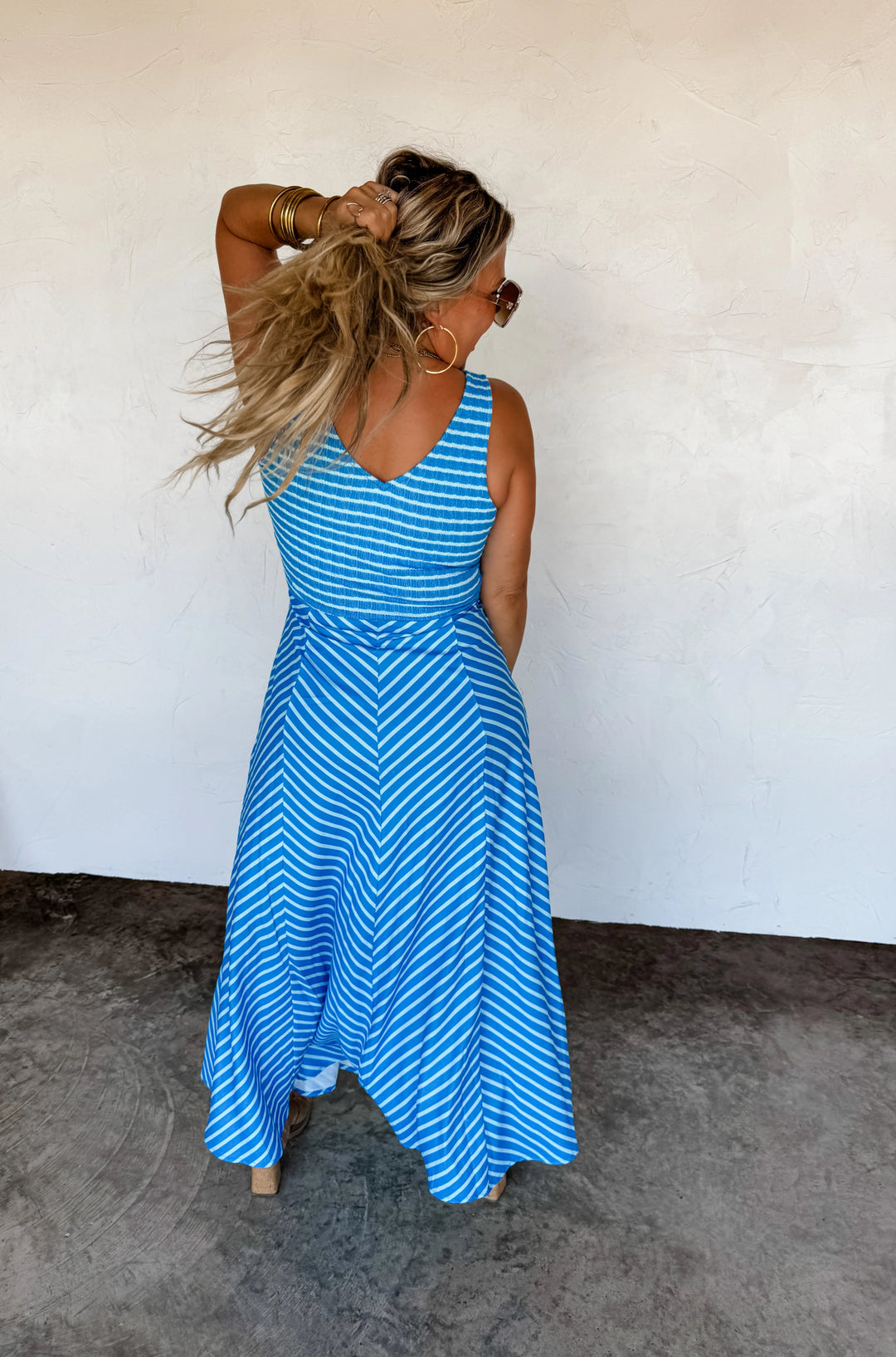 *PREORDER* Luciana Stripe Dress - Reg & Curvy - Lolo Viv Boutique