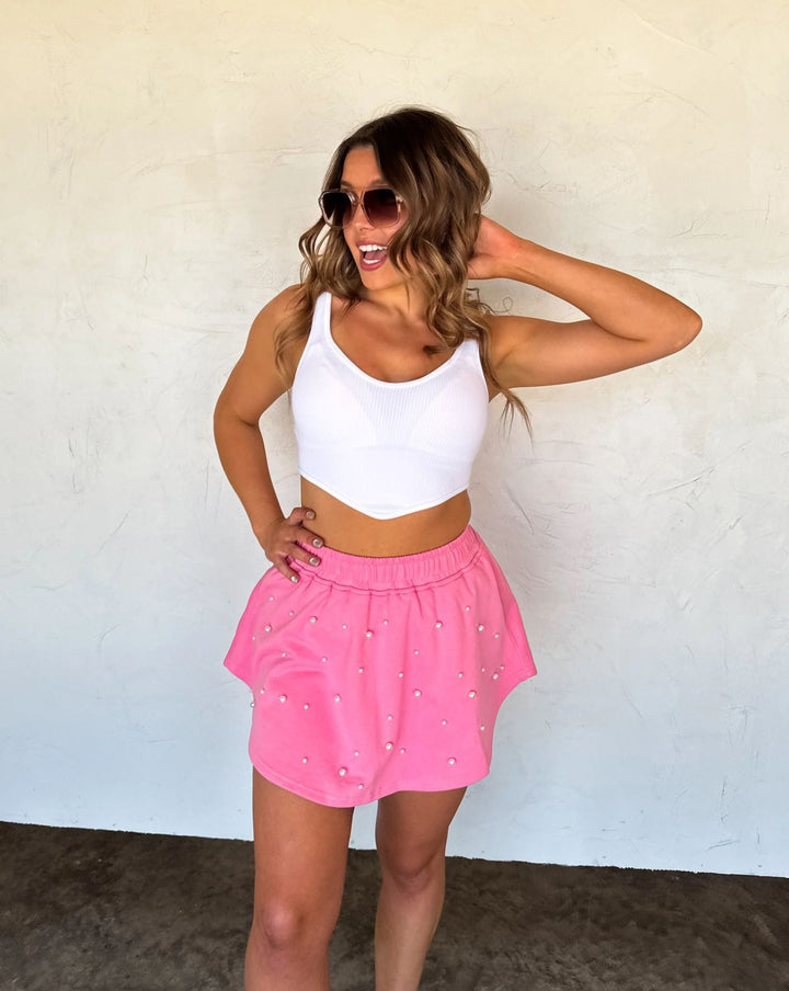 *PREORDER* Pretty in Pearl Skort in 4 Colors - Reg & Curvy - Lolo Viv Boutique