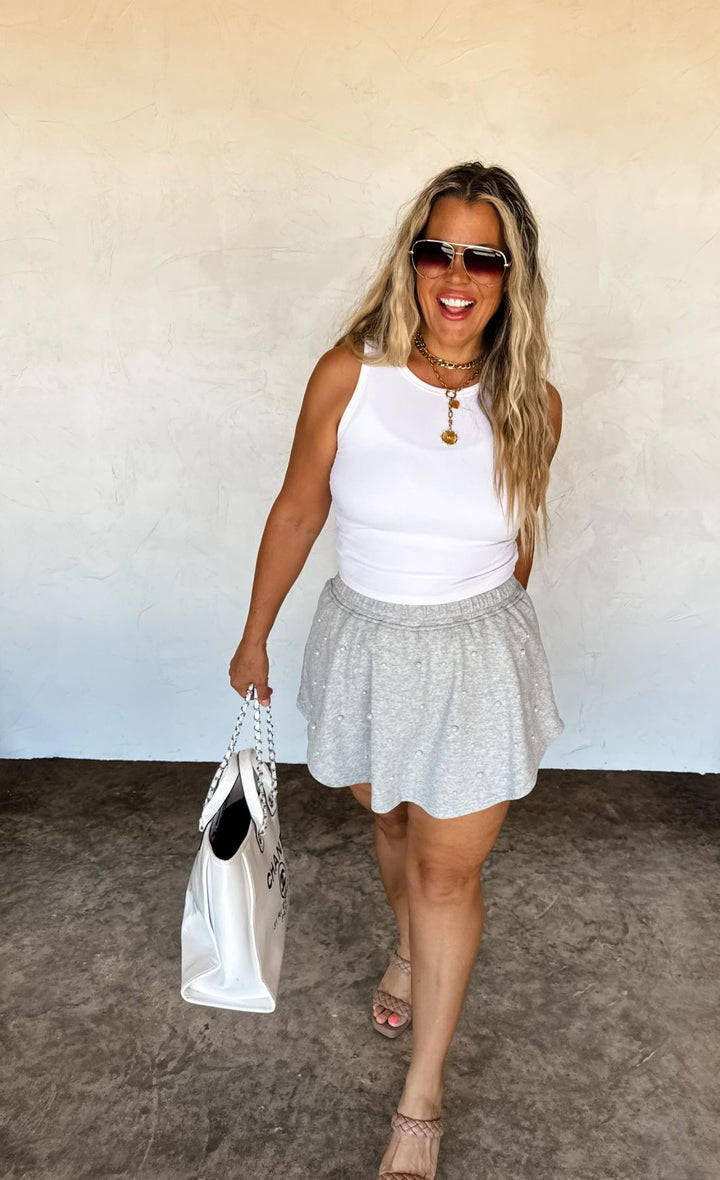 *PREORDER* Pretty in Pearl Skort in 4 Colors - Reg & Curvy - Lolo Viv Boutique