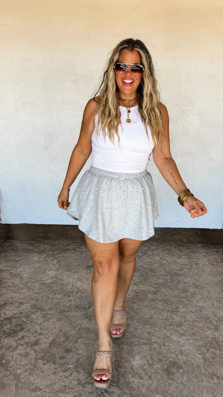 *PREORDER* Pretty in Pearl Skort in 4 Colors - Reg & Curvy - Lolo Viv Boutique