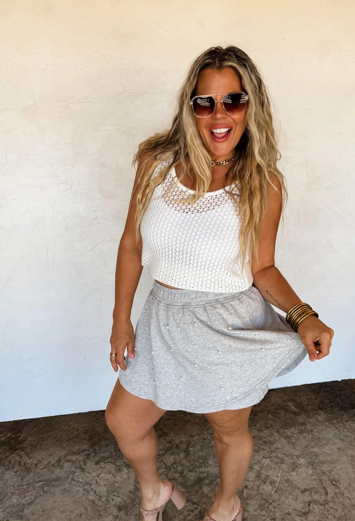 *PREORDER* Pretty in Pearl Skort in 4 Colors - Reg & Curvy - Lolo Viv Boutique