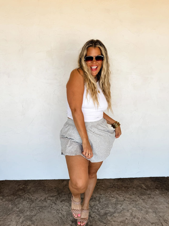 *PREORDER* Pretty in Pearl Skort in 4 Colors - Reg & Curvy - Lolo Viv Boutique