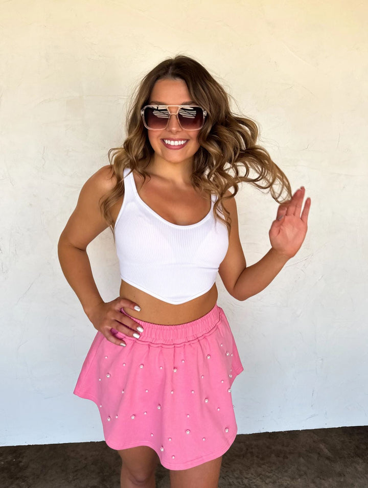 *PREORDER* Pretty in Pearl Skort in 4 Colors - Reg & Curvy - Lolo Viv Boutique