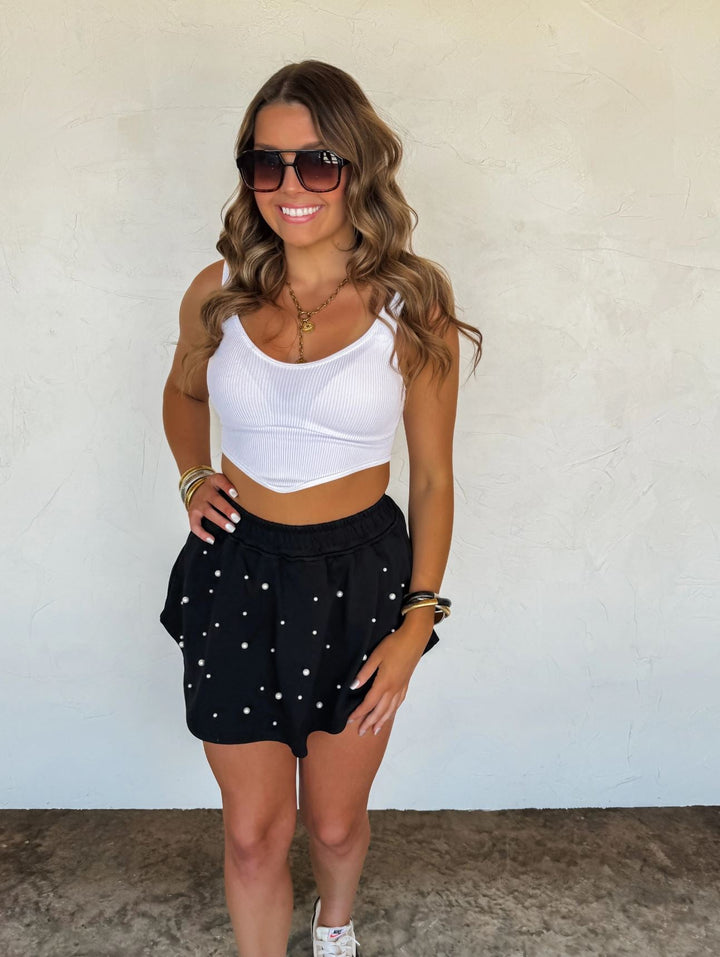 *PREORDER* Pretty in Pearl Skort in 4 Colors - Reg & Curvy - Lolo Viv Boutique