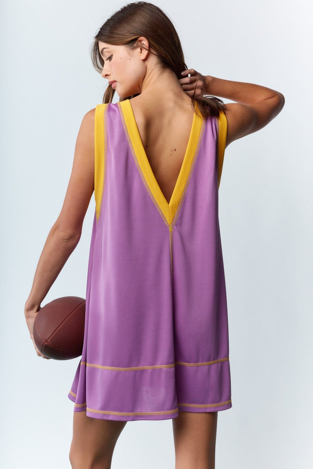 *PREORDER* Purple & Gold Game Day Dress - Lolo Viv Boutique