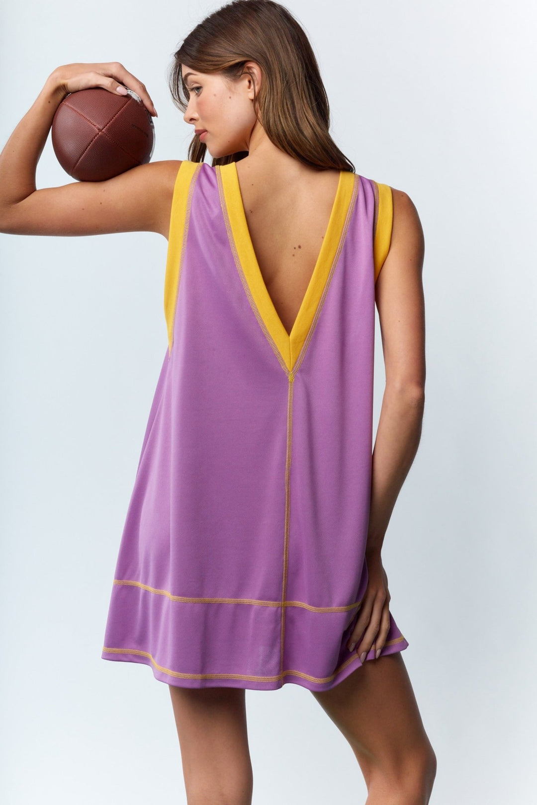 *PREORDER* Purple & Gold Game Day Dress - Lolo Viv Boutique