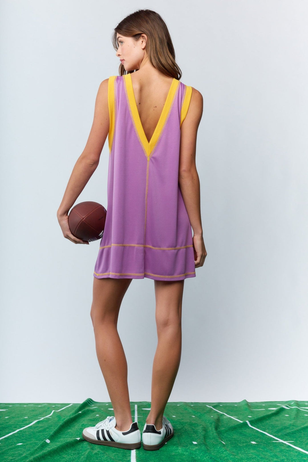 *PREORDER* Purple & Gold Game Day Dress - Lolo Viv Boutique
