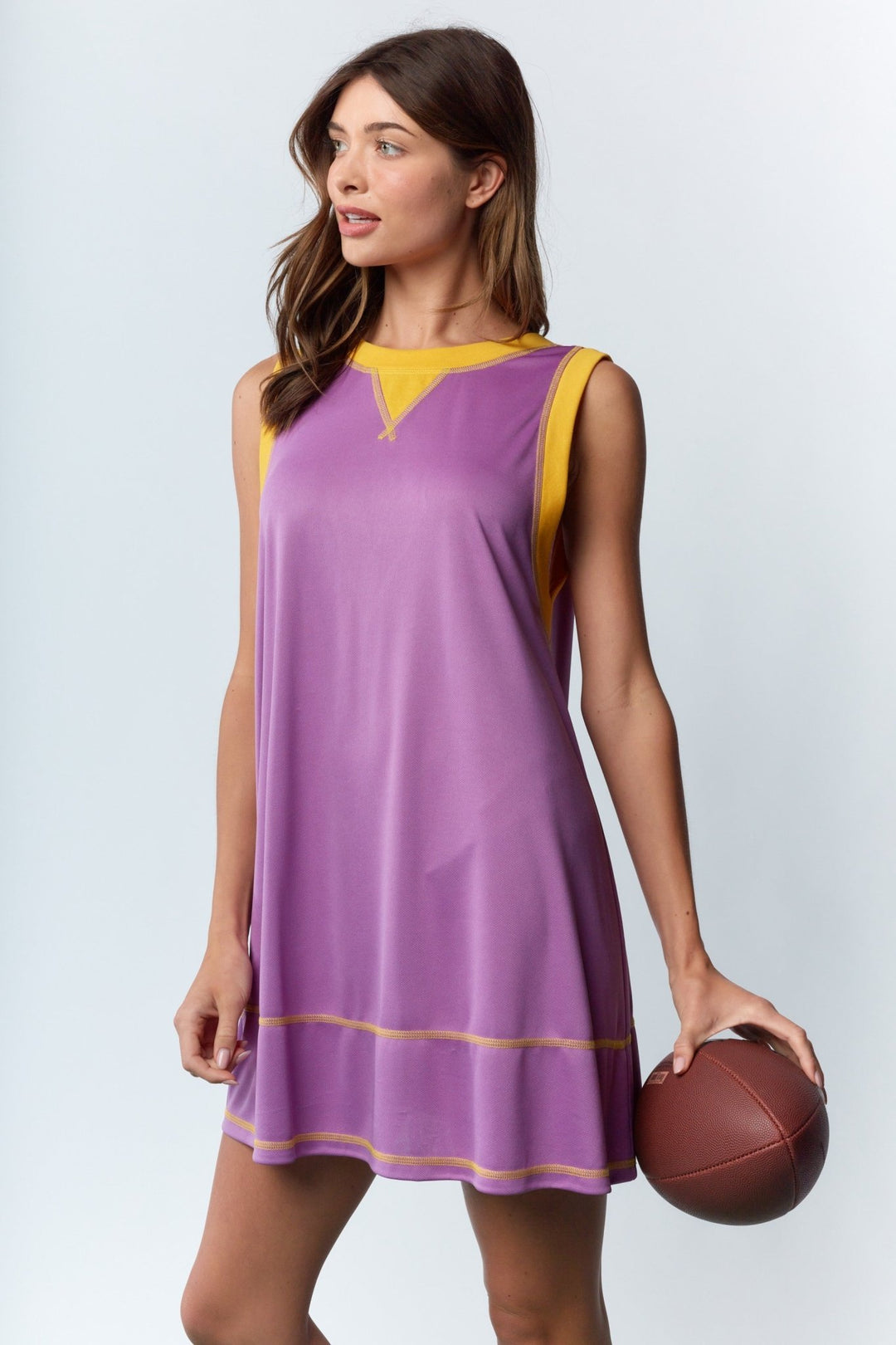*PREORDER* Purple & Gold Game Day Dress - Lolo Viv Boutique