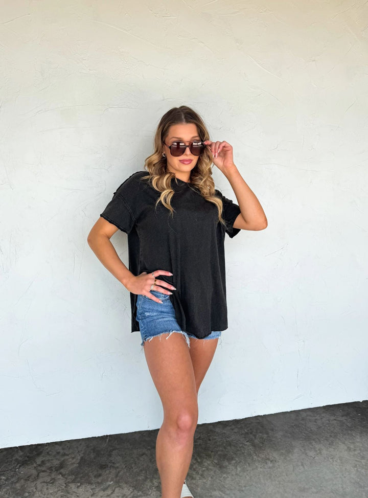 *PREORDER* Slit Cotton Shirt in 4 Colors - Reg & Curvy - Lolo Viv Boutique
