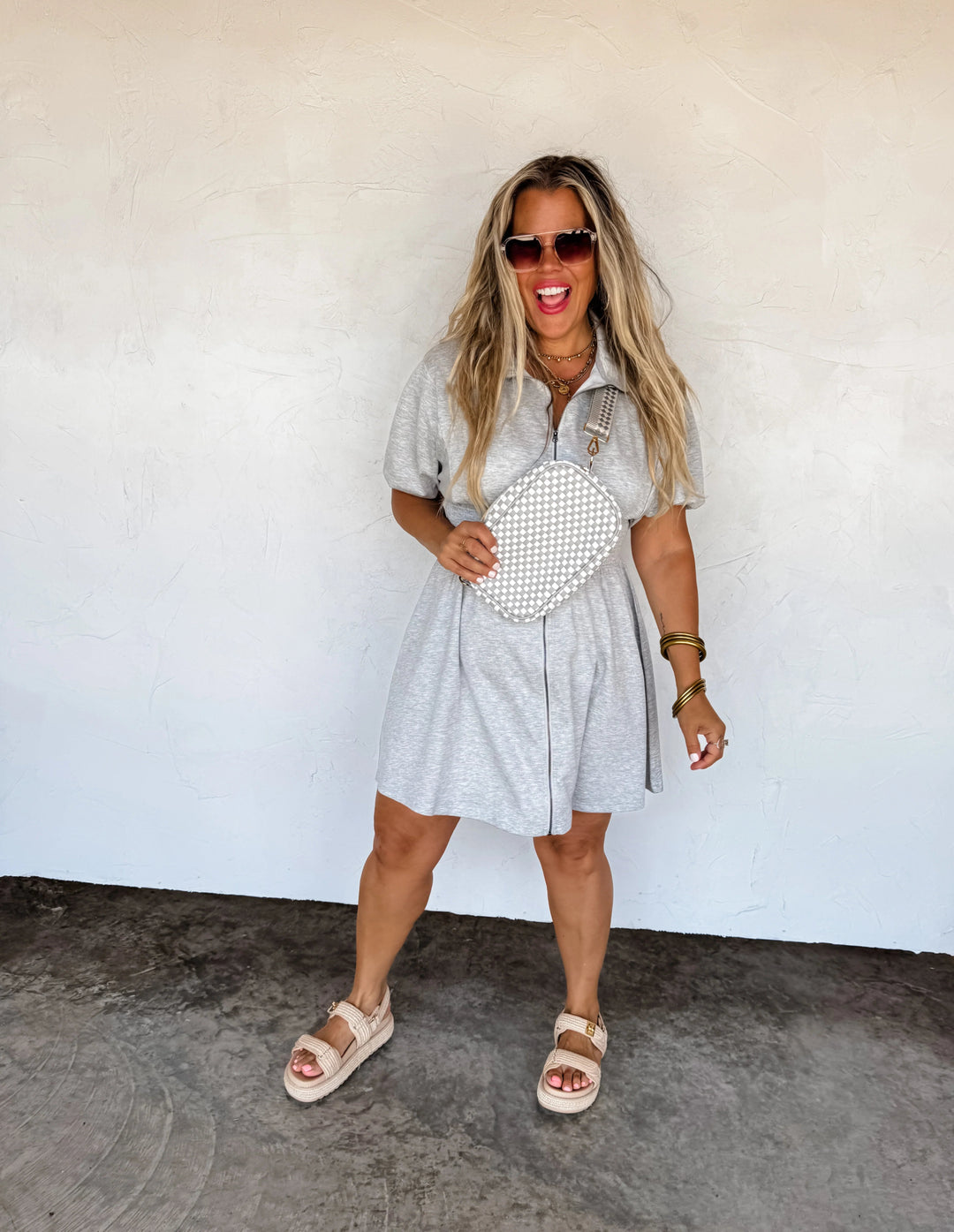 *PREORDER* Solid Zip Up Athleisure Dress - Reg & Curvy - Lolo Viv Boutique