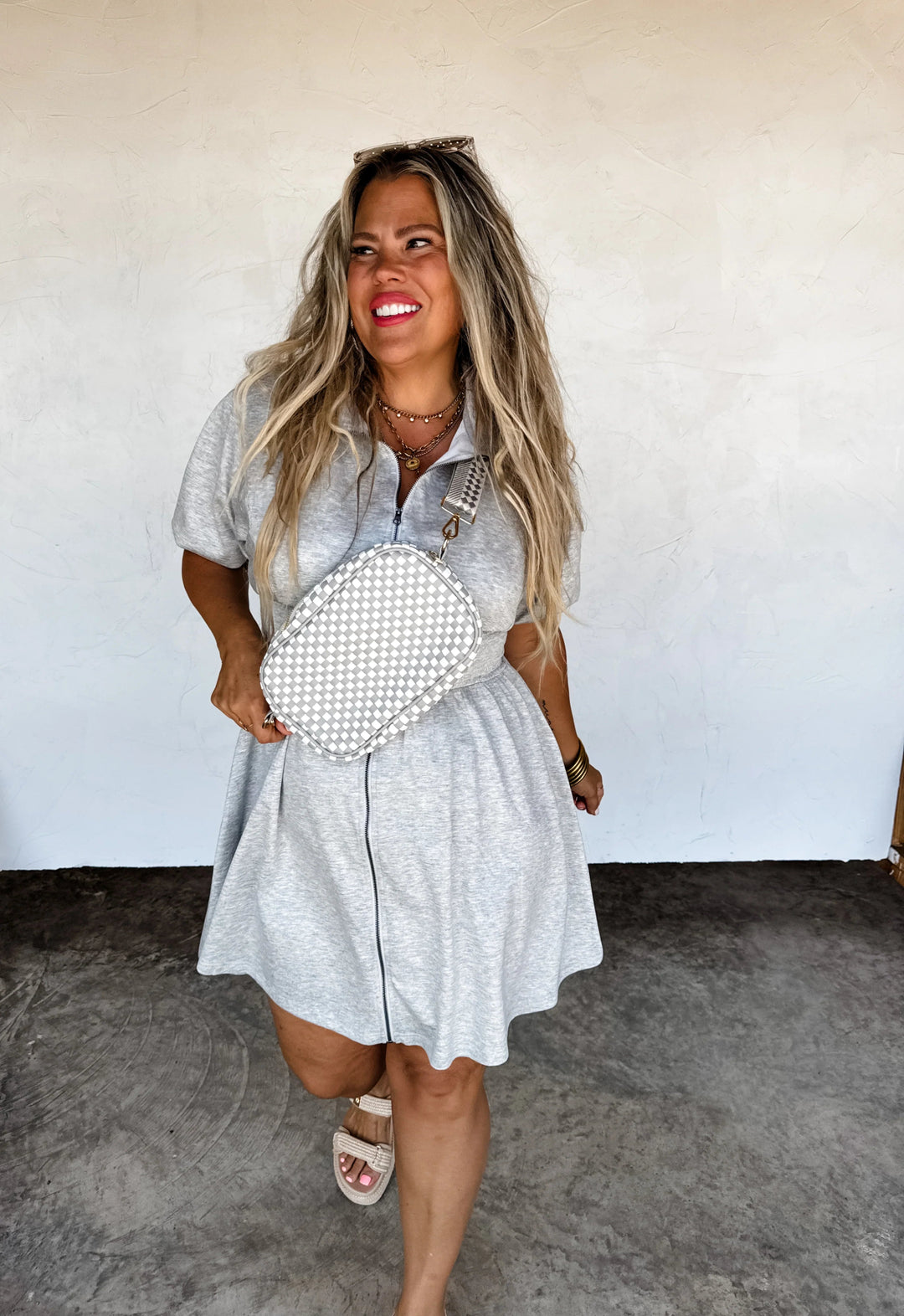 *PREORDER* Solid Zip Up Athleisure Dress - Reg & Curvy - Lolo Viv Boutique