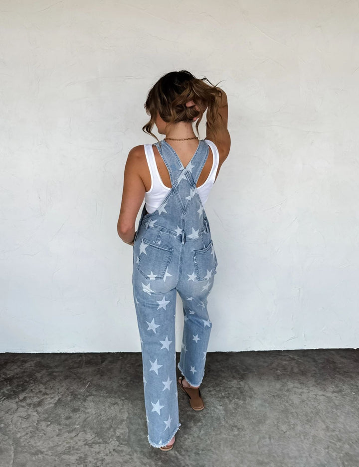 *PREORDER* Star Spangled Overalls - Reg & Curvy - Lolo Viv Boutique