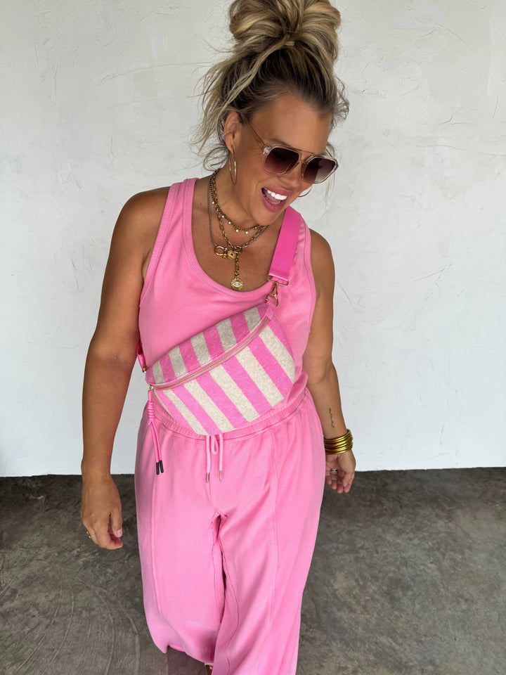 *PREORDER* Stripe Terry Bum Bag - Lolo Viv Boutique