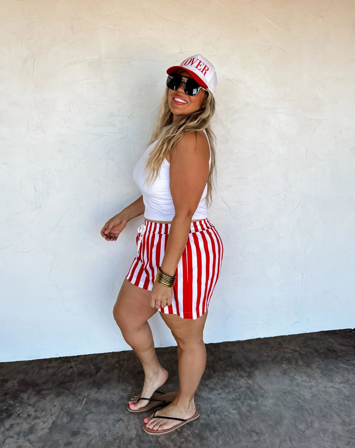 *PREORDER* Striped Patriotic Shorts in 2 Colors - Reg & Curvy - Lolo Viv Boutique