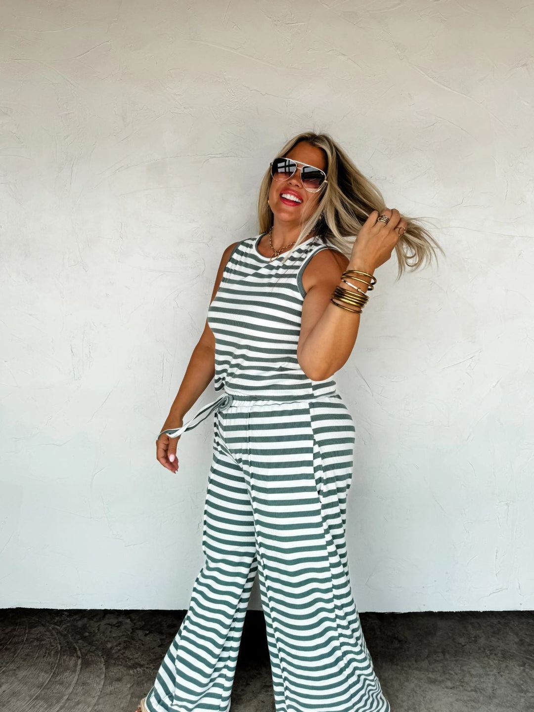 *PREORDER* Summer Stripe Lounge Set in 4 Colors - Reg & Curvy - Lolo Viv Boutique