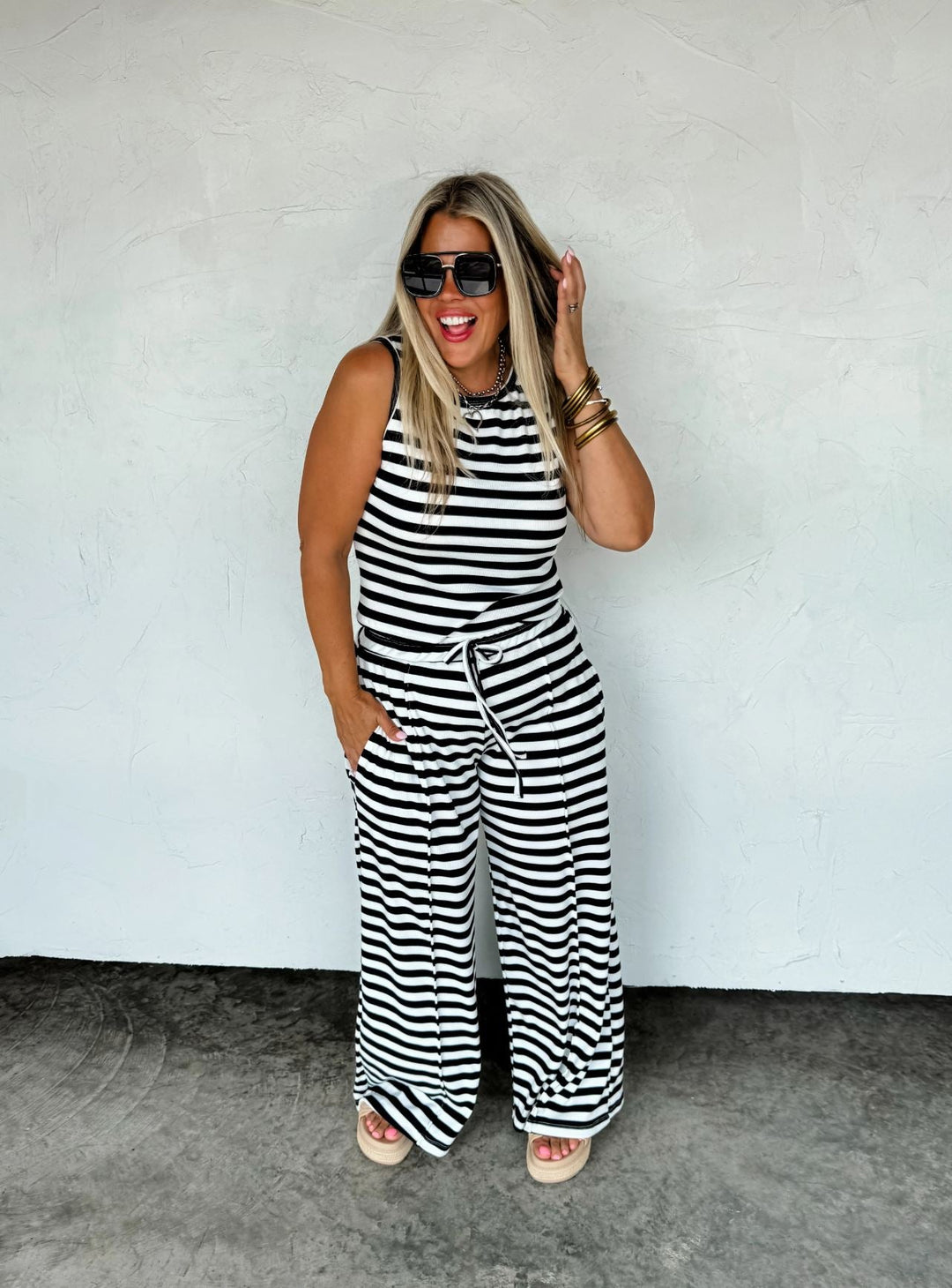 *PREORDER* Summer Stripe Lounge Set in 4 Colors - Reg & Curvy - Lolo Viv Boutique