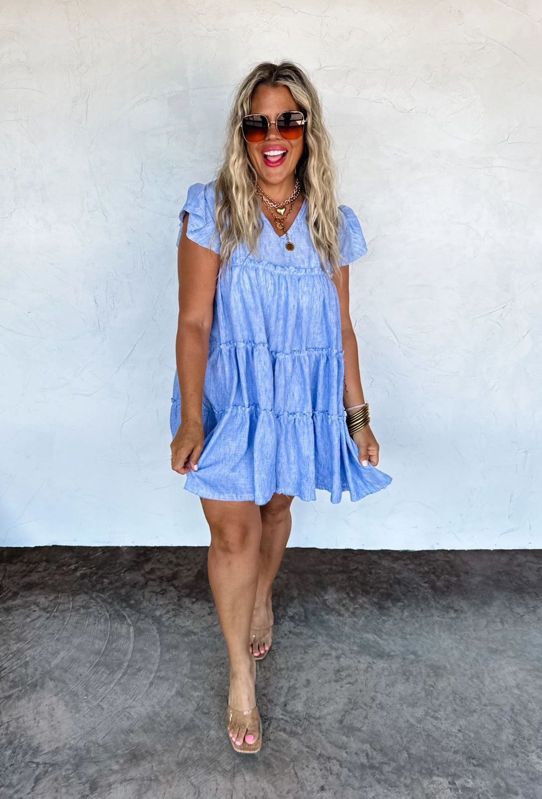 *PREORDER* Sunny Days Ruffle Dress in 3 Colors - Reg & Curvy - Lolo Viv Boutique