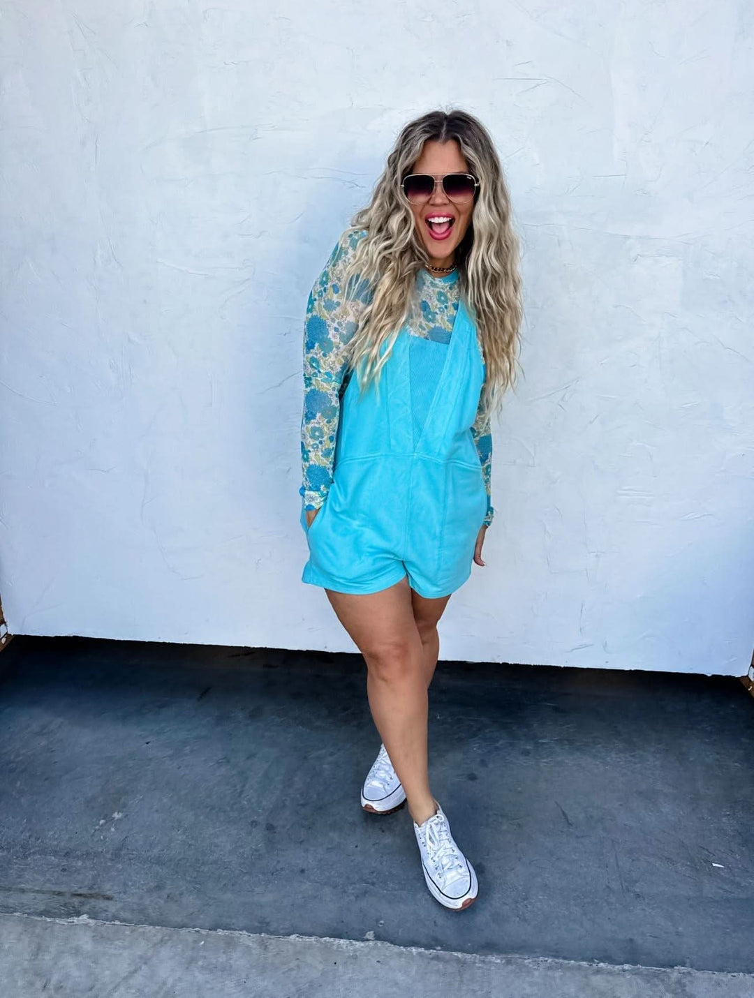 *PREORDER* Take Me To The Beach Romper - Curvy - Lolo Viv Boutique