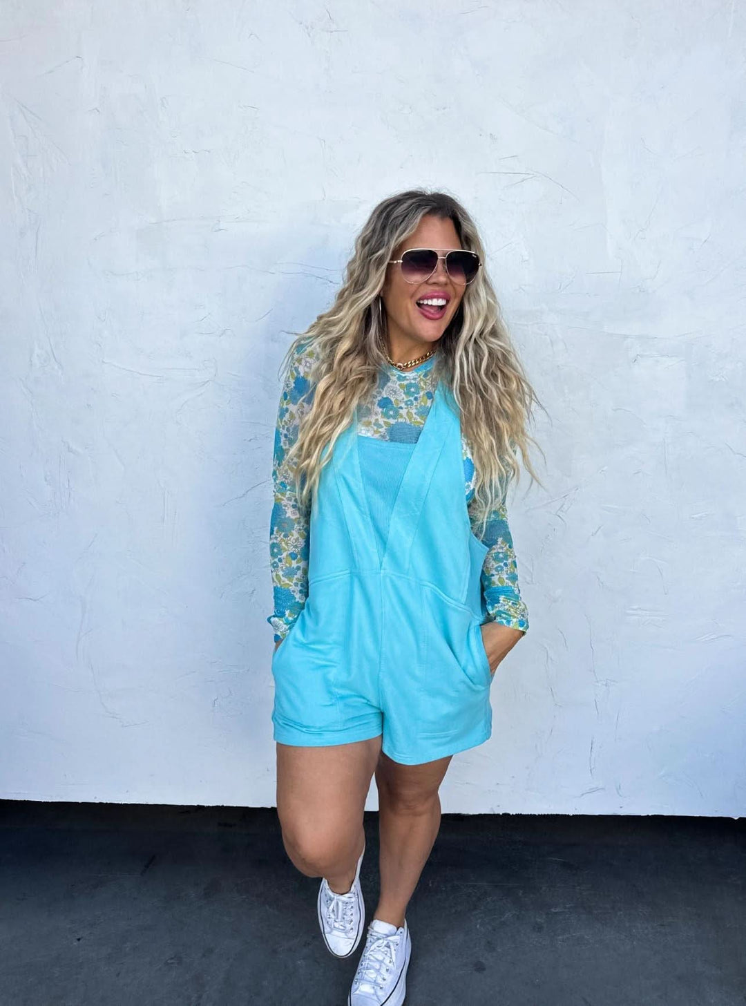 *PREORDER* Take Me To The Beach Romper - Curvy - Lolo Viv Boutique