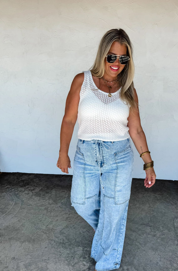 *PREORDER* Tie Waist Jeans - Reg & Curvy - Lolo Viv Boutique