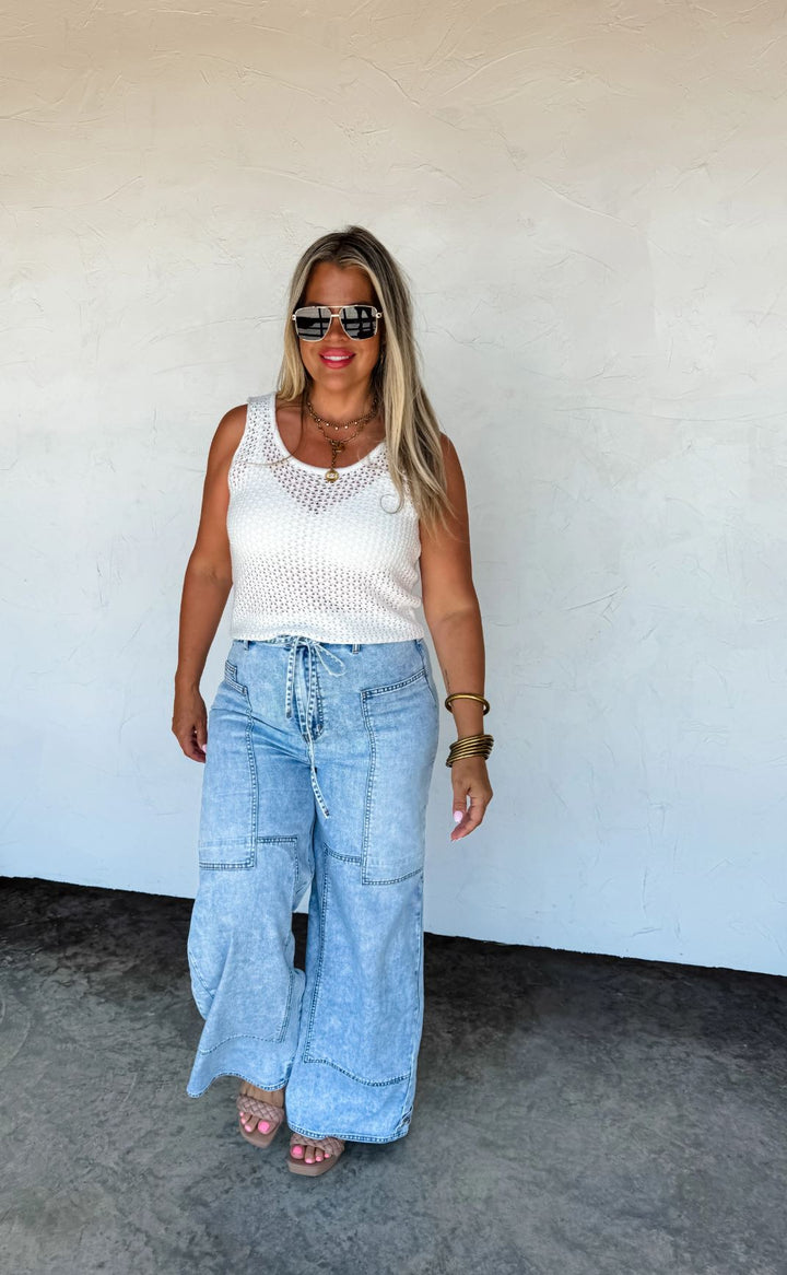 *PREORDER* Tie Waist Jeans - Reg & Curvy - Lolo Viv Boutique