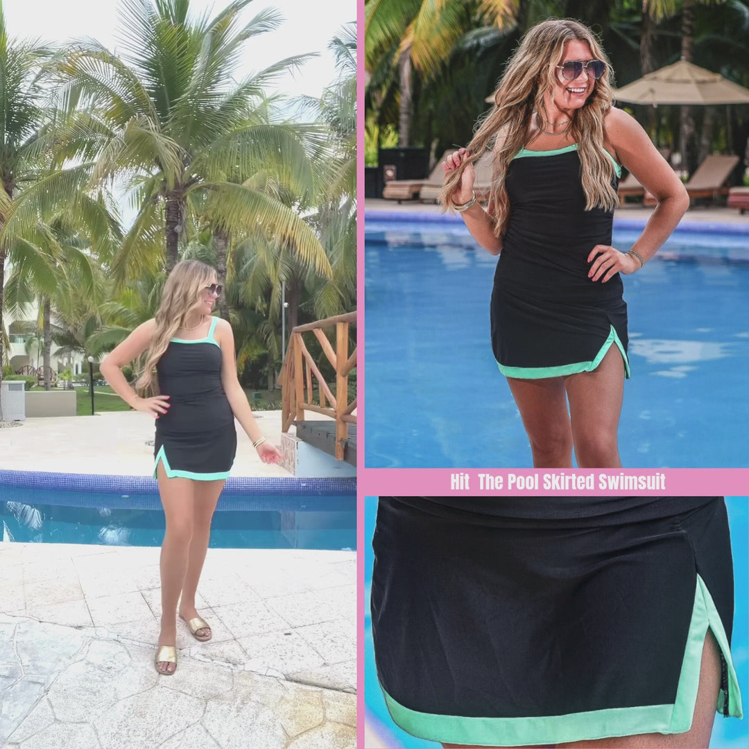 *PREORDER* Mint To Be Poolside Skirted Swimsuit - Reg & Curvy