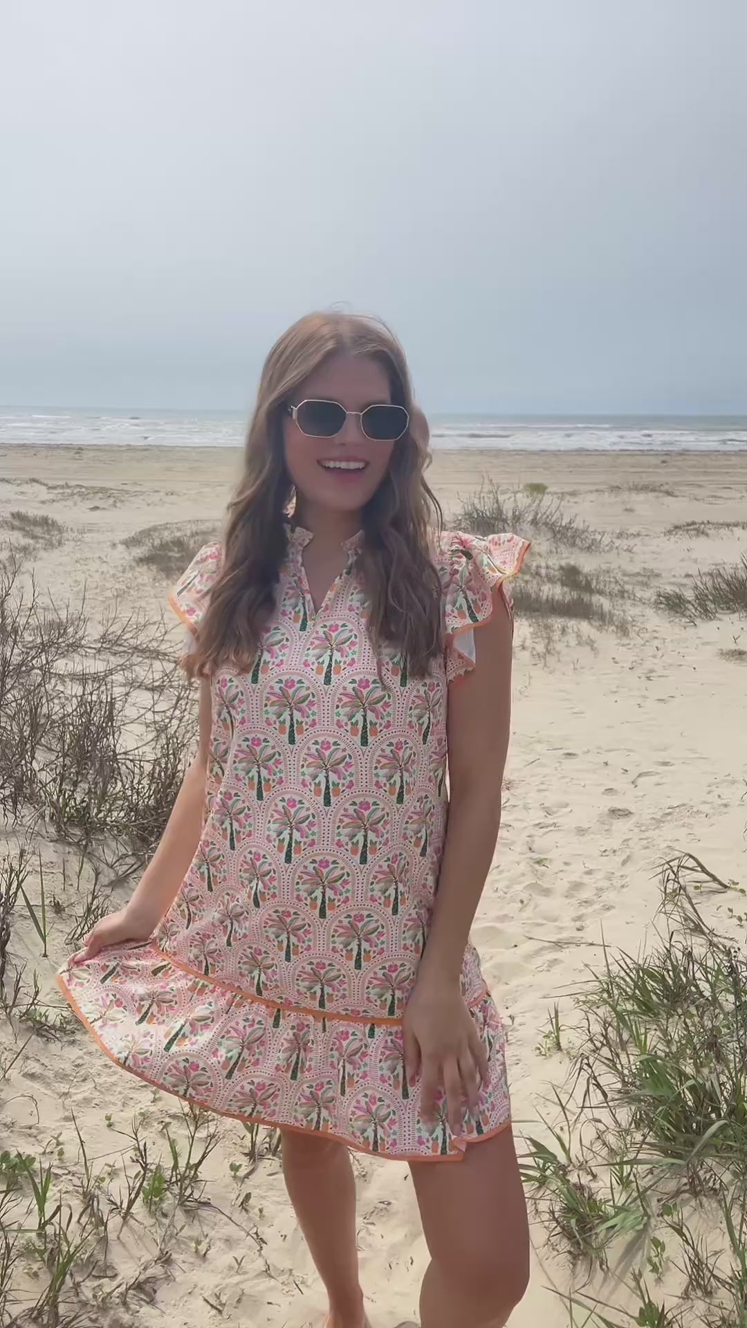Palm Paradise Ruffle Dress - Reg & Curvy