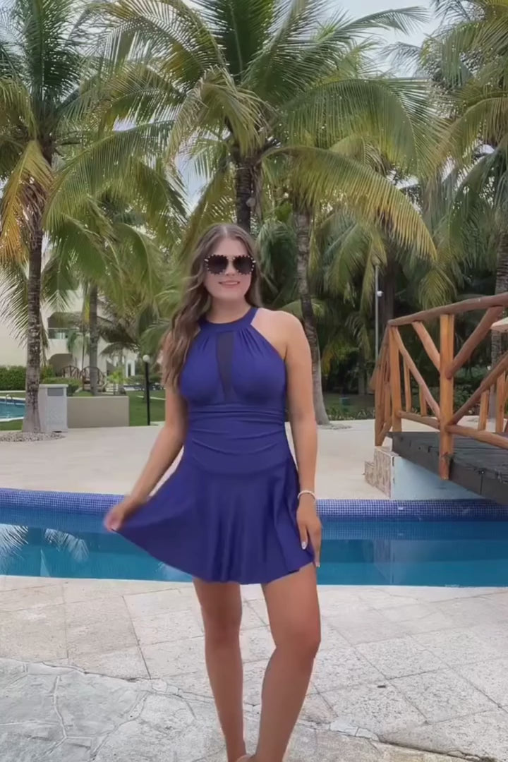 Midnight Coastline Skirted Swimsuit - Reg & Curvy