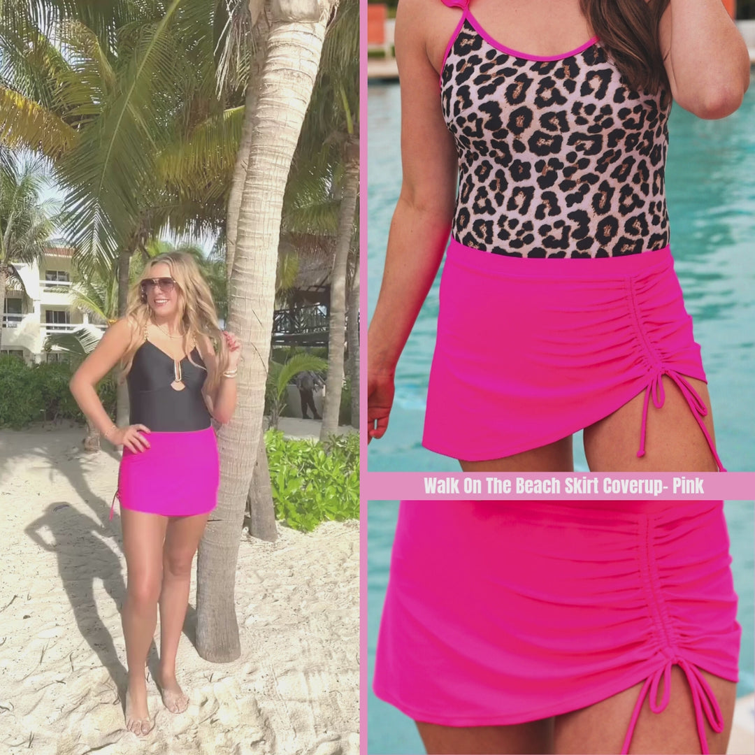 *PREORDER* Pink Sands Ruched Cover-Up Skirt - Reg & Curvy