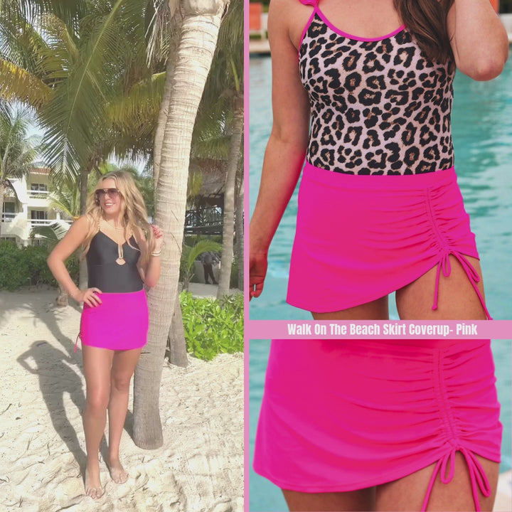*PREORDER* Pink Sands Ruched Cover-Up Skirt - Reg & Curvy