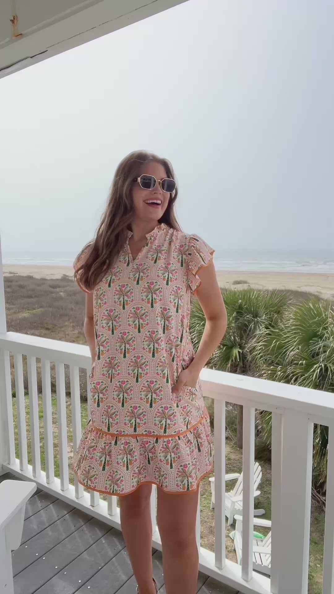 Palm Paradise Ruffle Dress - Reg & Curvy