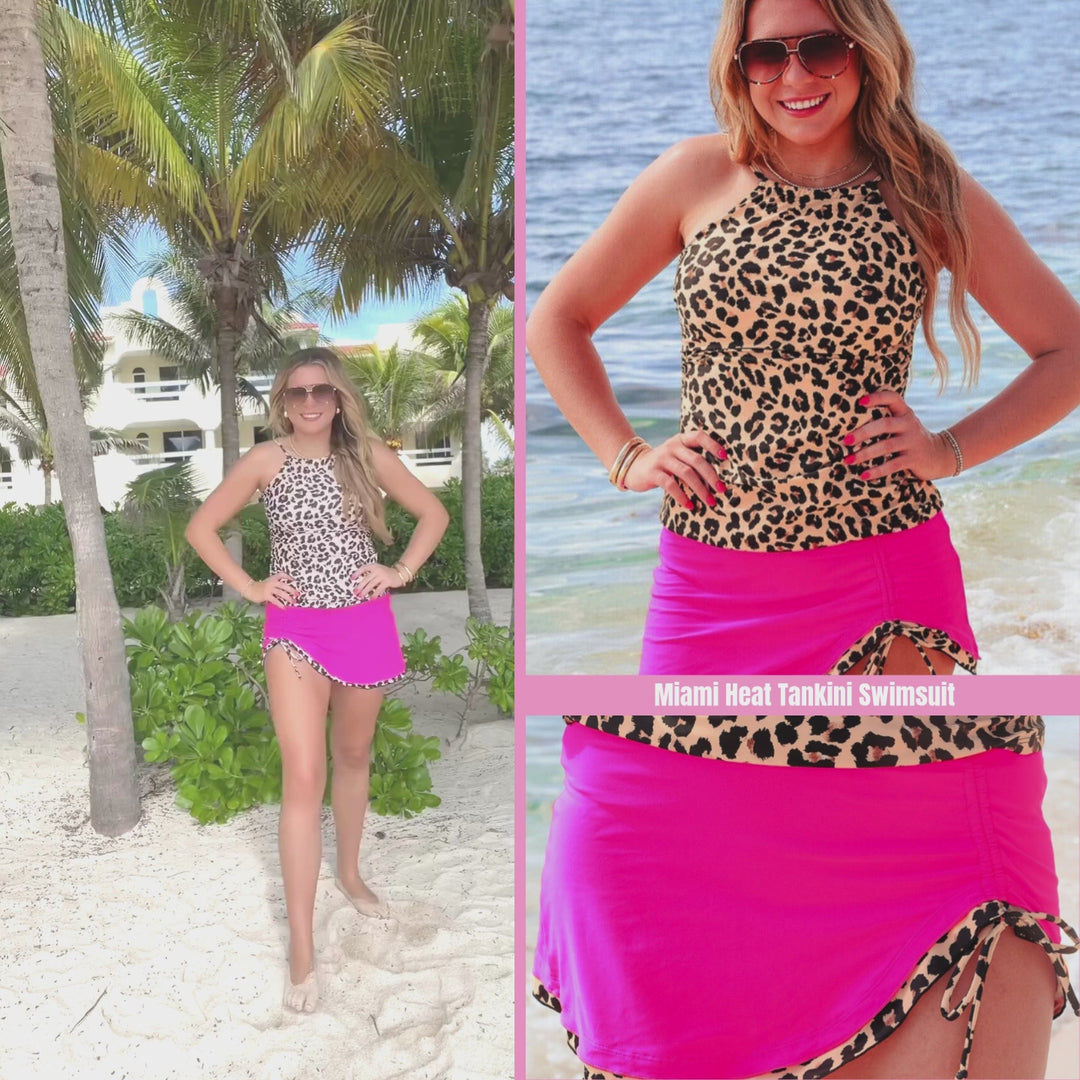 *PREORDER* Sunset Siren Leopard Tankini Set - Reg & Curvy