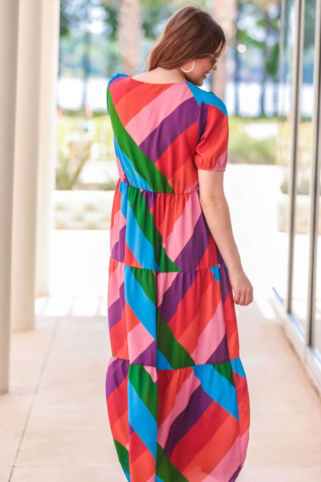 Rainbow Maxi Dress - Lolo Viv Boutique