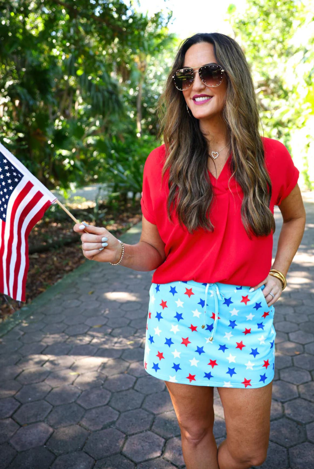 Ready for Fireworks Skort - Reg & Curvy - Lolo Viv Boutique