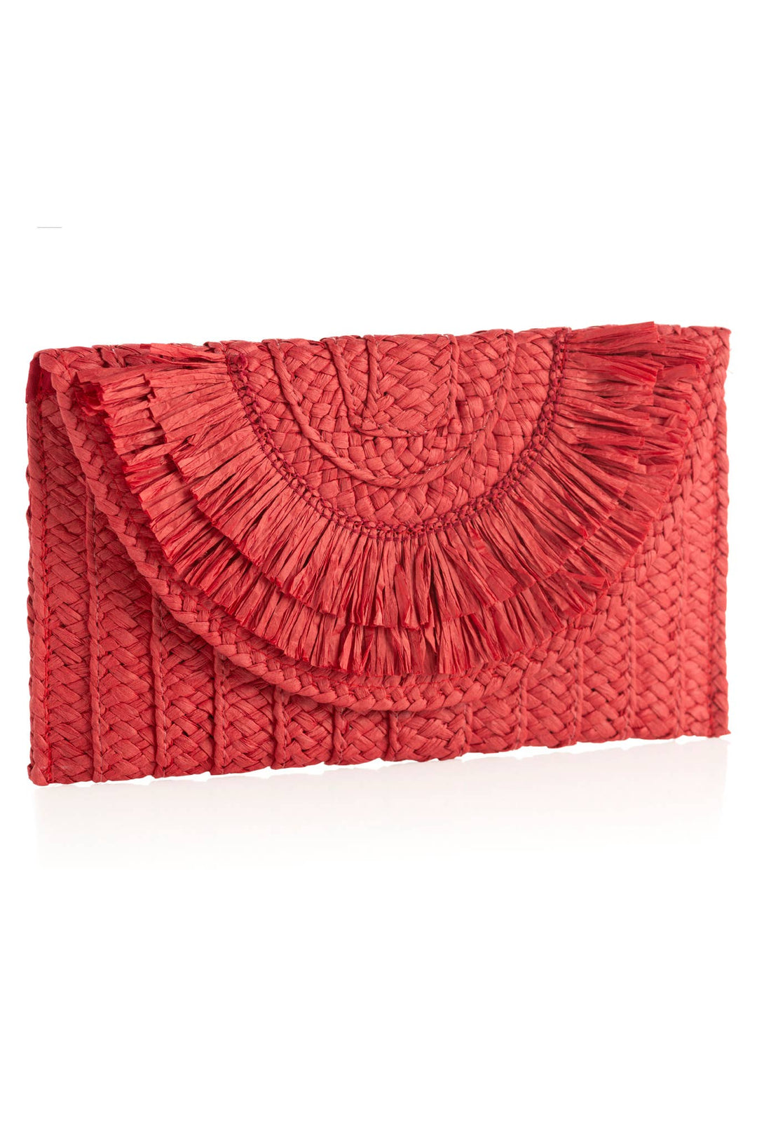 Red Straw Clutch - Lolo Viv Boutique