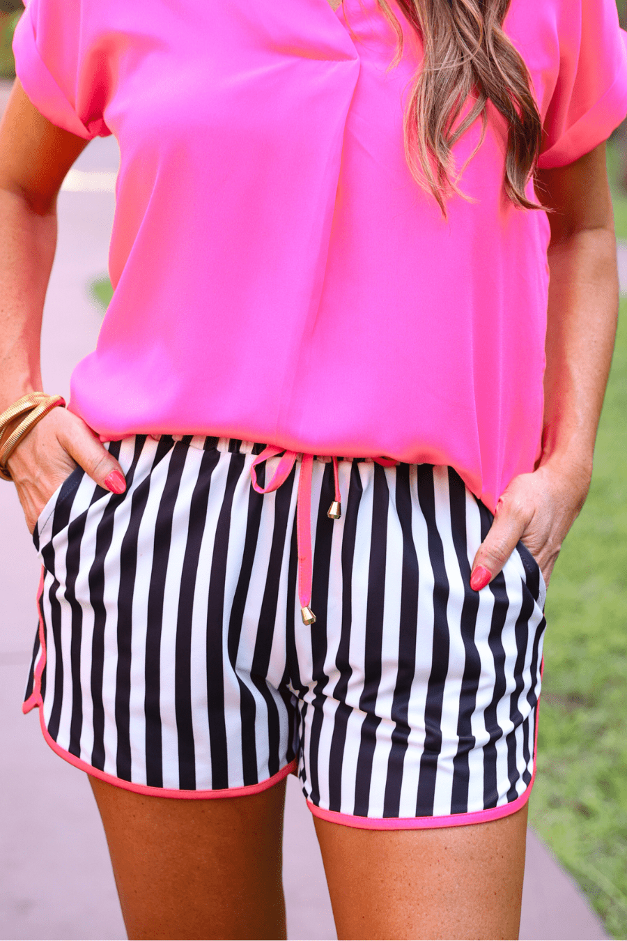 Rosemary Stripes Everyday Shorts - Reg & Curvy - Lolo Viv Boutique