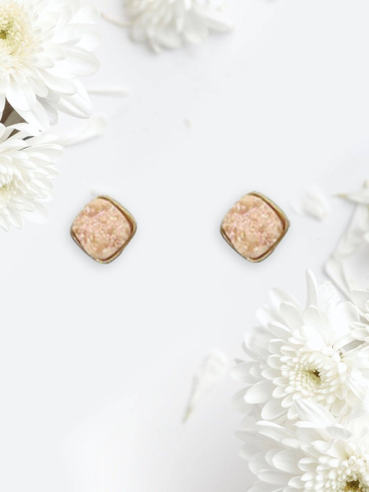 Square Aurora Borealis Stud Earrings - Lolo Viv Boutique
