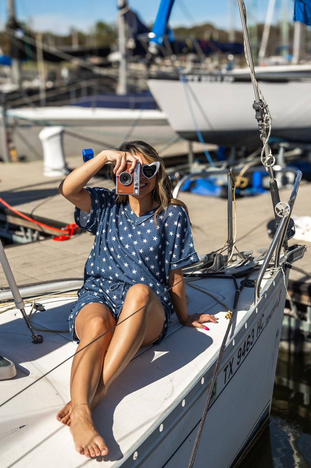 Starry Skies Waffle Knit Lounge Set - Reg & Curvy - Lolo Viv Boutique