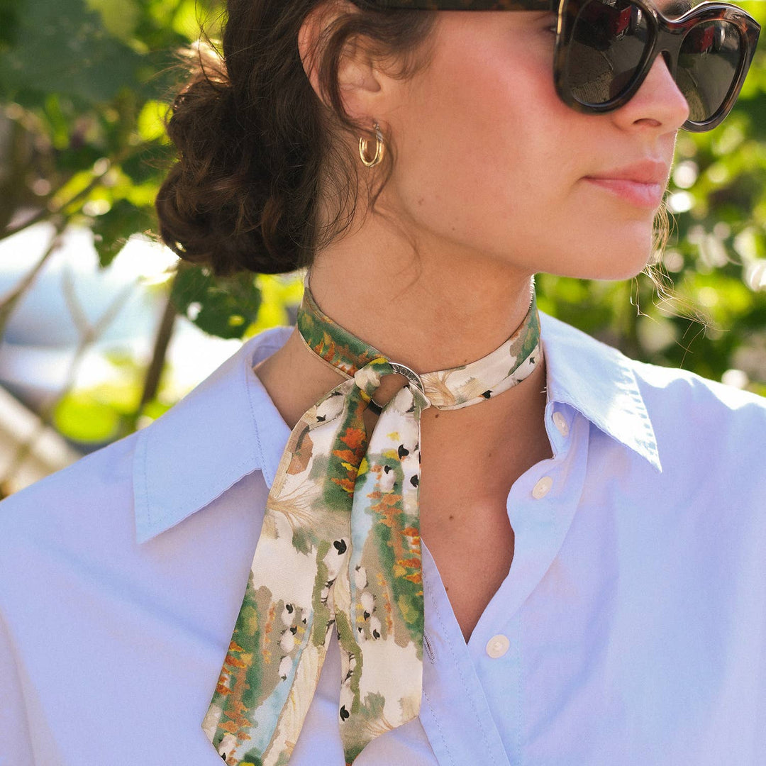 Twilly - Tie Set - Agrarian Classic Wrist Scarf Choker - Lolo Viv Boutique