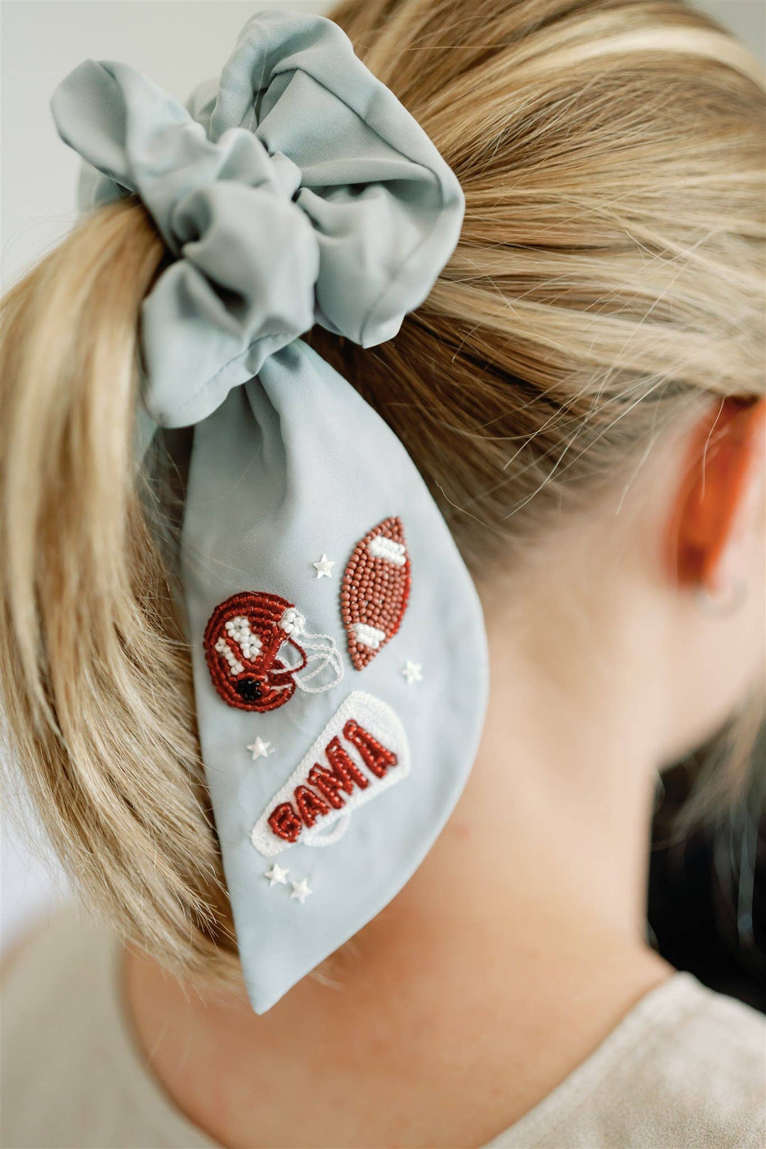 University of Alabama Beaded Scrunchie - Lolo Viv Boutique