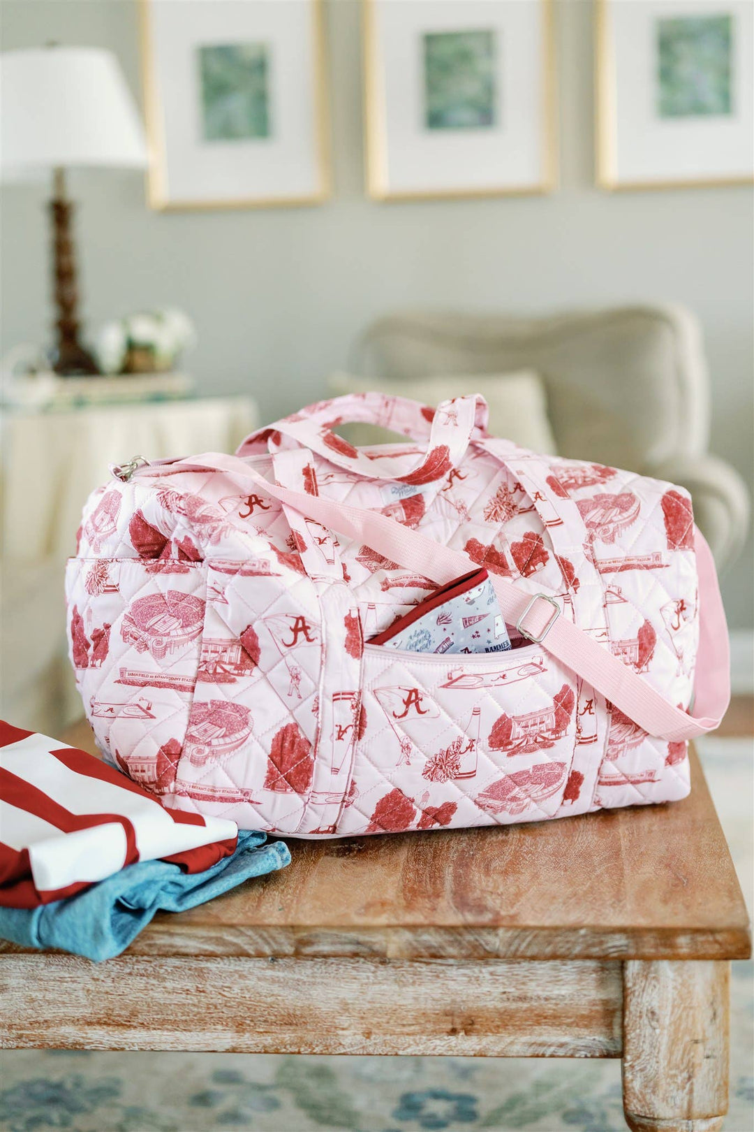 University of Alabama Quilted Duffle - Lolo Viv Boutique