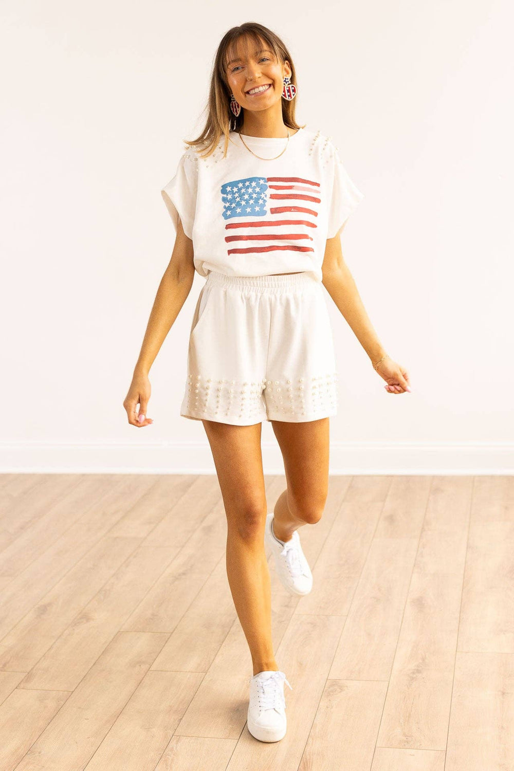 Watercolor American Flag Pearl Set - Reg & Curvy - Lolo Viv Boutique