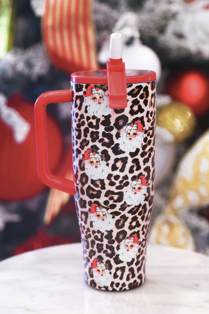 Santa Baby Leopard 40 oz Tumbler