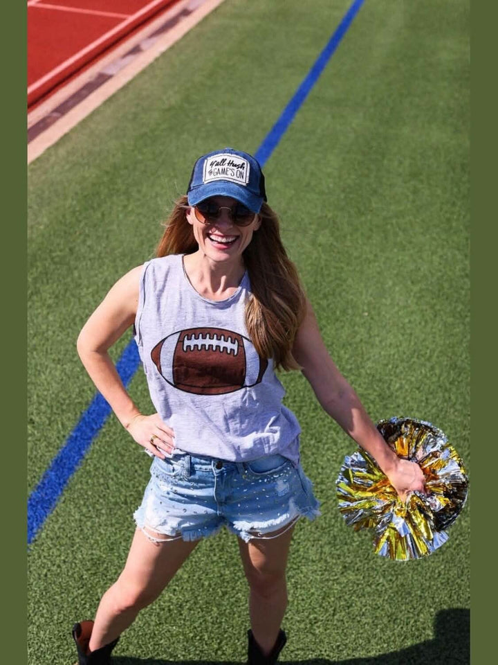 Y'all Hush the Game's On High Ponytail Hat - Lolo Viv Boutique