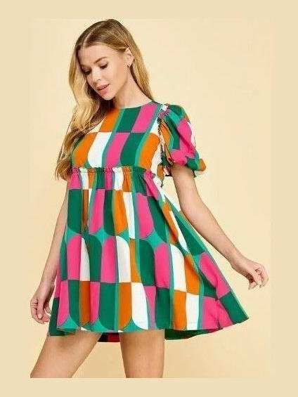 60's Vibes Retro Dress - Lolo Viv Boutique