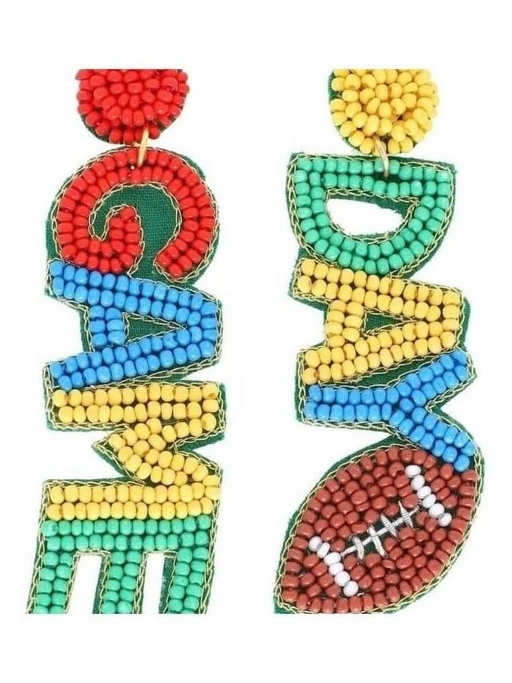 Beaded Game Day Earrings - Lolo Viv Boutique