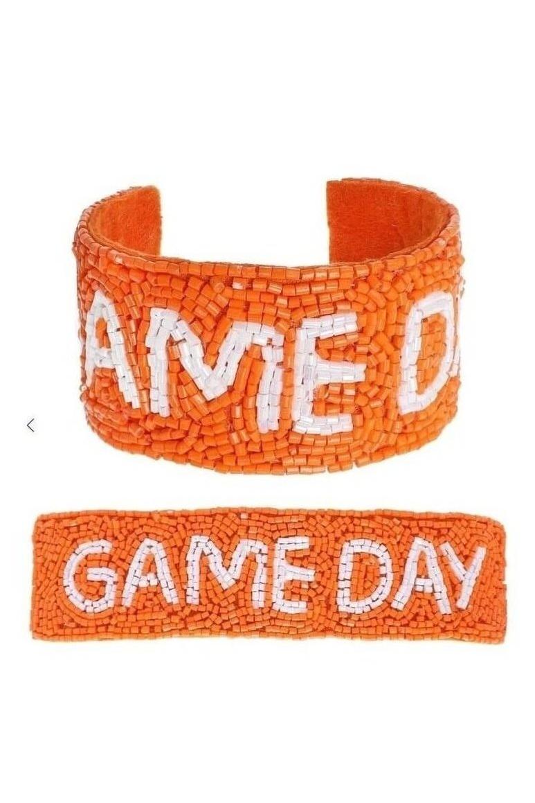 Beaded Game Day Snap Cuff Bracelet - Lolo Viv Boutique