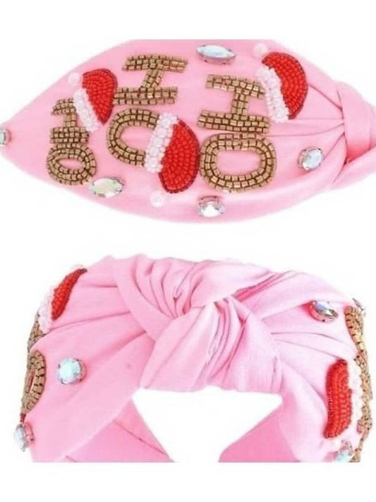 Beaded Ho Ho Ho Headband - Lolo Viv Boutique